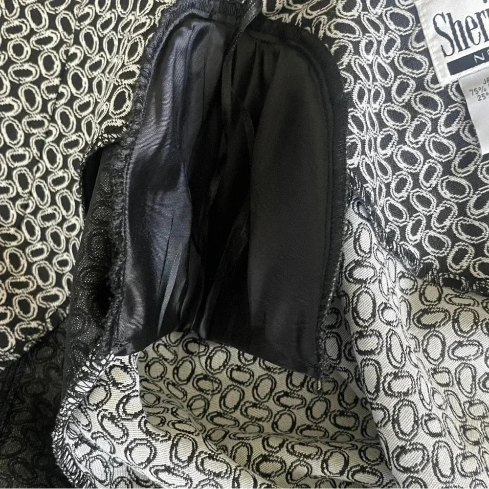 Sheri Martin New York Black & White Cropped Blazer Jacket - Size 14 - Picture 3 of 6